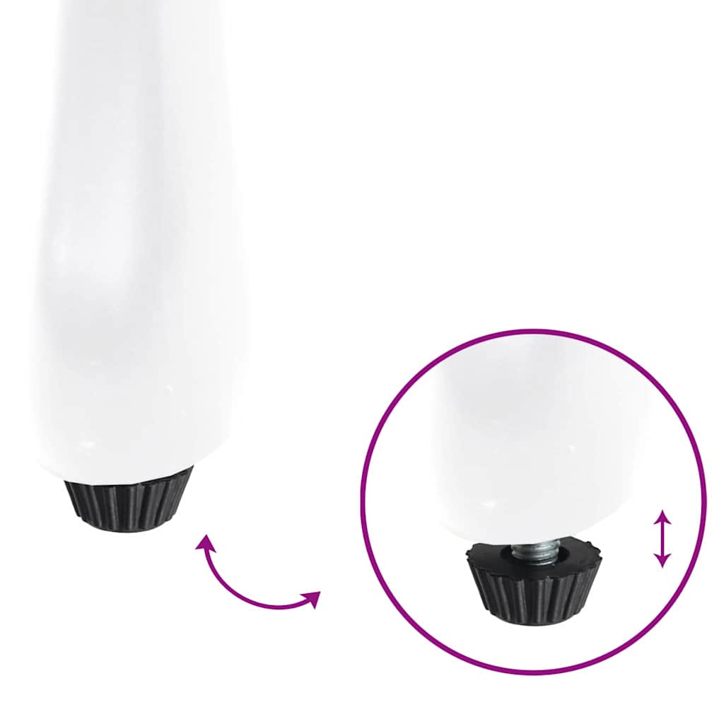 Gartenstuhl 2 pcs Weiß 39 x 40 x 87cm Aluminium