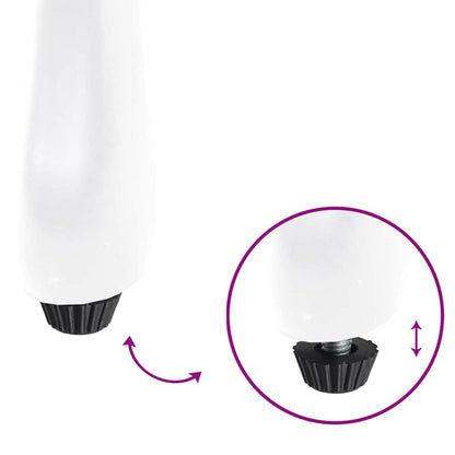 Gartenstuhl 2 pcs Weiß 39 x 40 x 87cm Aluminium