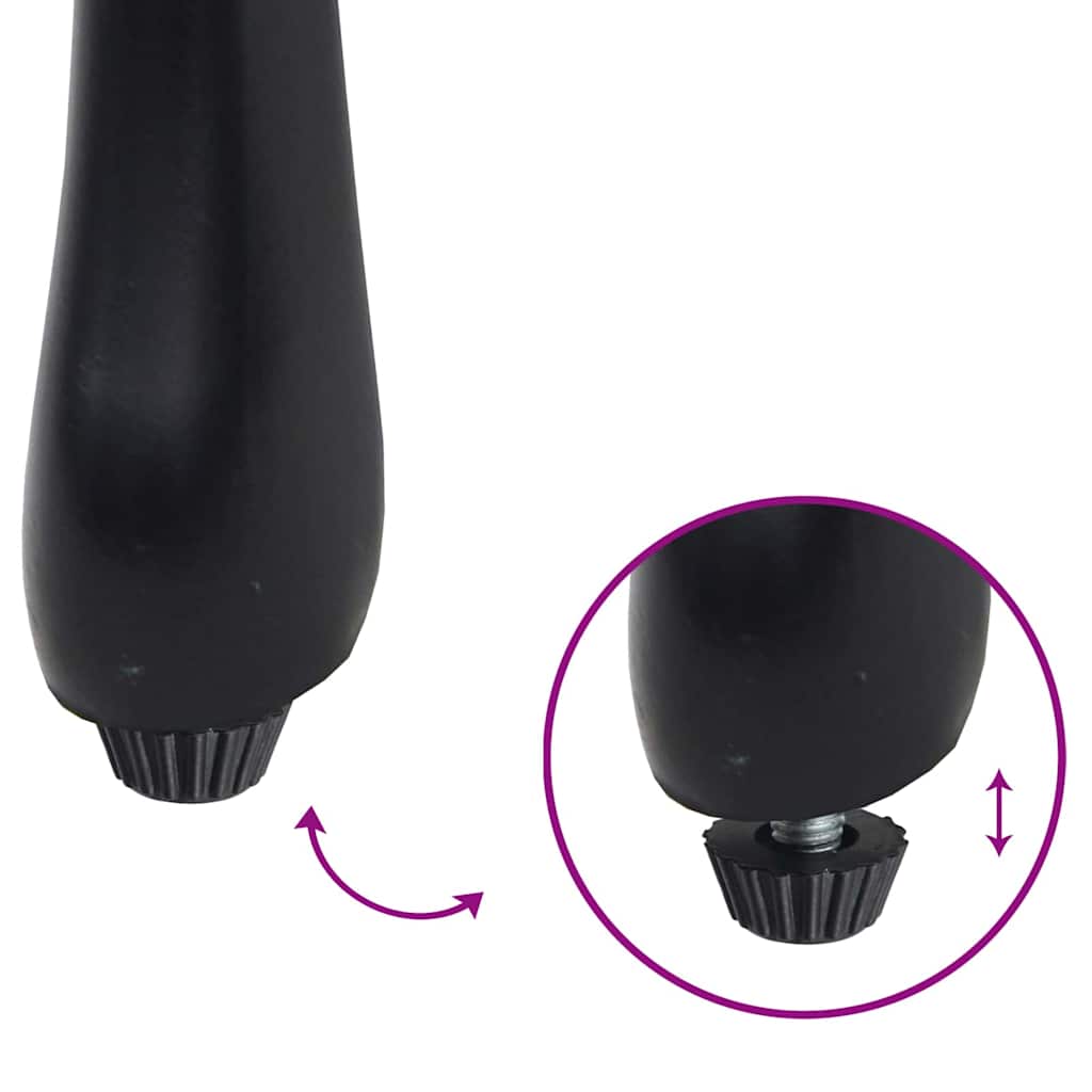 Gartenstuhl 2 pcs Schwarz 53 x 51 x 88,5 cm Aluminium