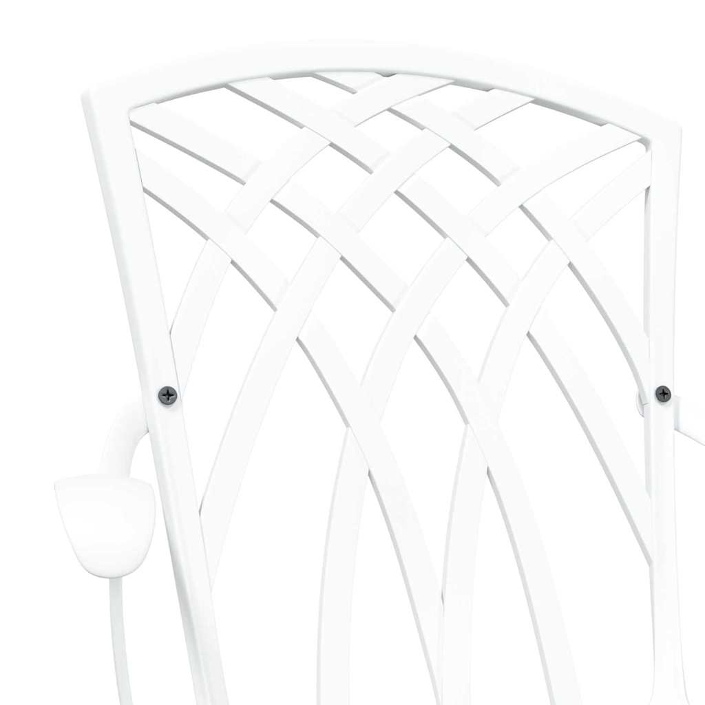 vidaXL Gartenstuhl 2 pcs Weiß 55 x 56,5 x 91cm Aluminium