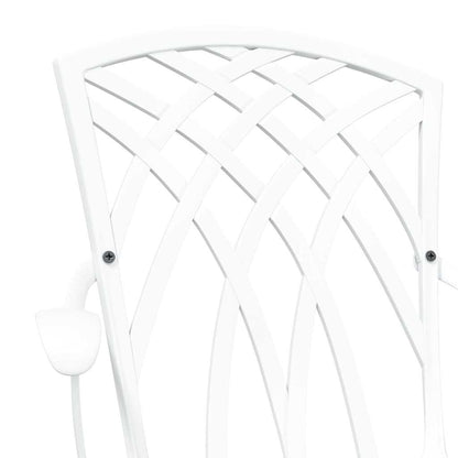vidaXL Gartenstuhl 2 pcs Weiß 55 x 56,5 x 91cm Aluminium