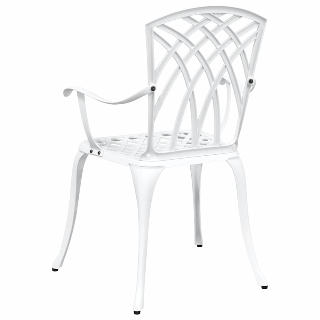 vidaXL Gartenstuhl 2 pcs Weiß 55 x 56,5 x 91cm Aluminium