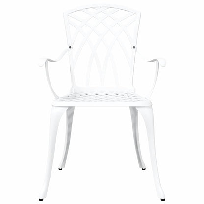vidaXL Gartenstuhl 2 pcs Weiß 55 x 56,5 x 91cm Aluminium