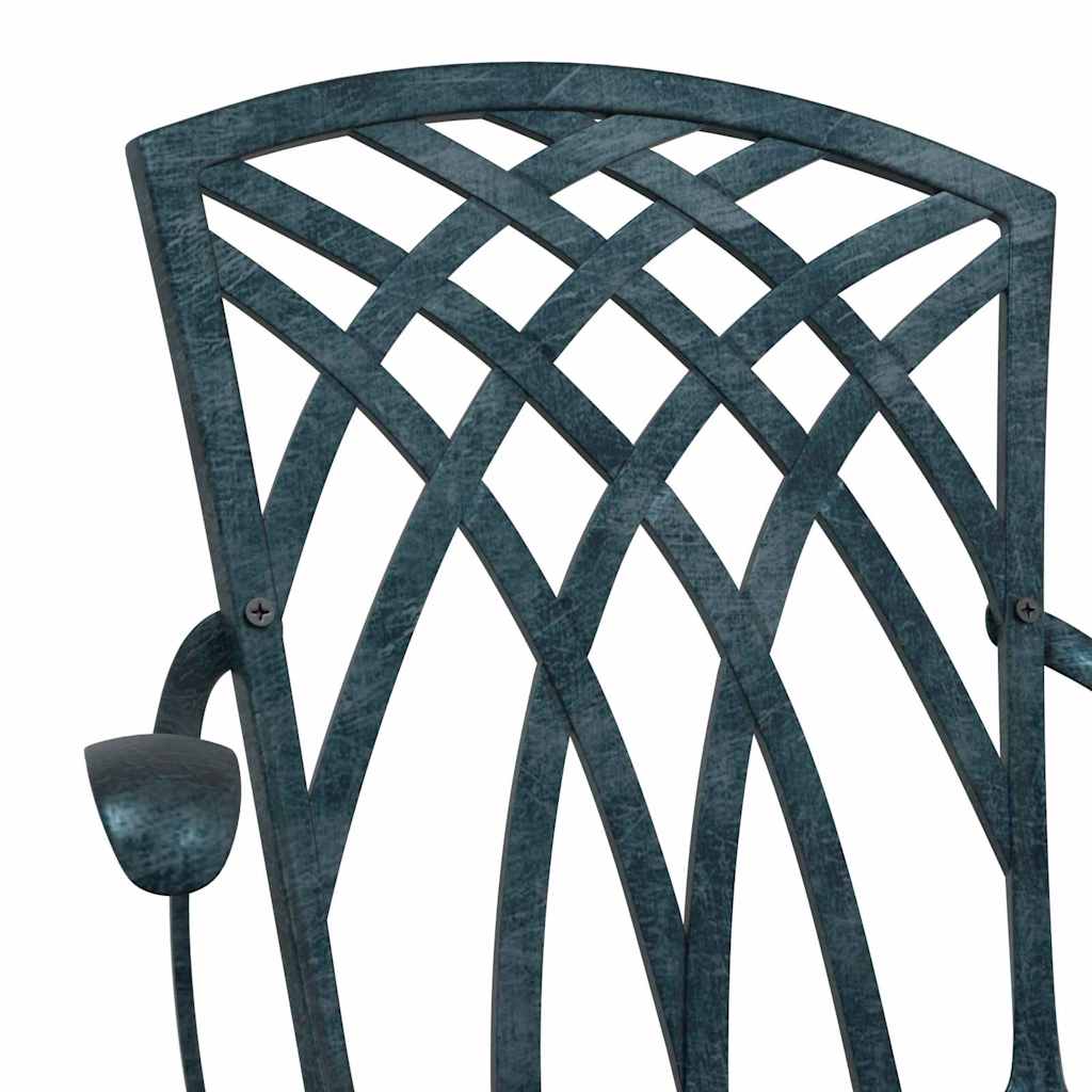 vidaXL Gartenstuhl 2 pcs Grün 53 x 51 x 88,5 cm Aluminium