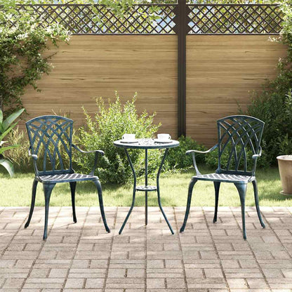 vidaXL Gartenstuhl 2 pcs Grün 53 x 51 x 88,5 cm Aluminium