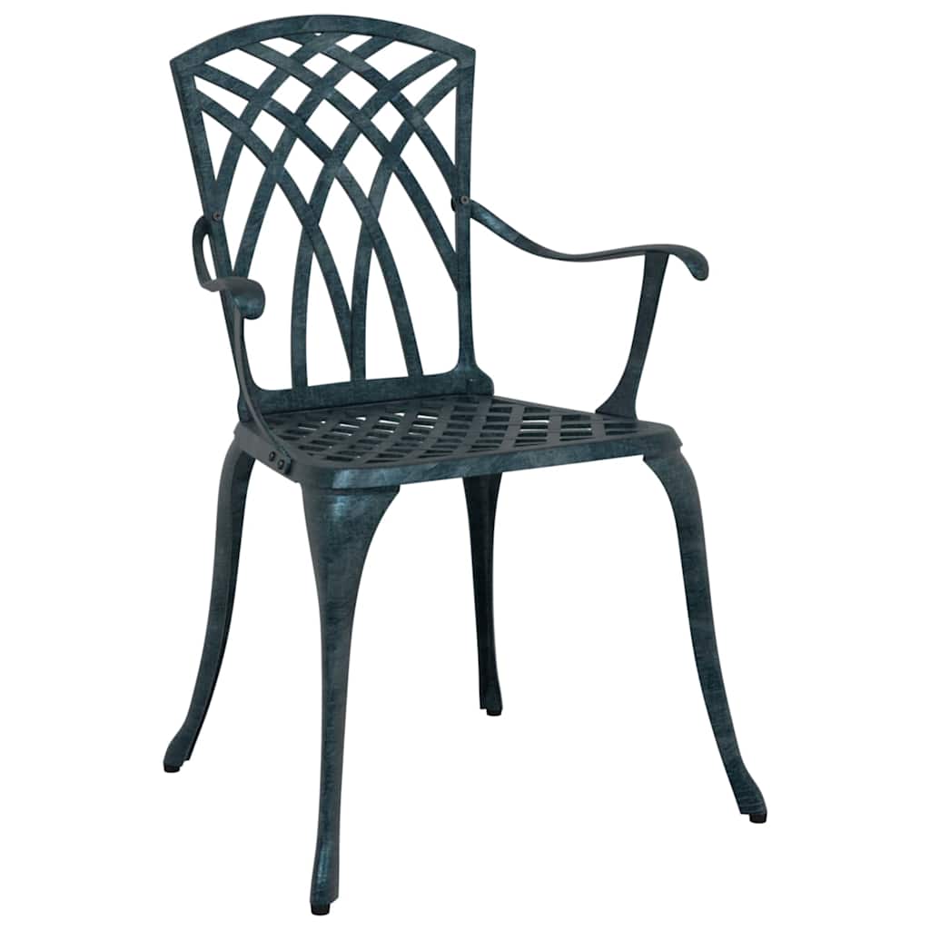 vidaXL Gartenstuhl 2 pcs Grün 53 x 51 x 88,5 cm Aluminium