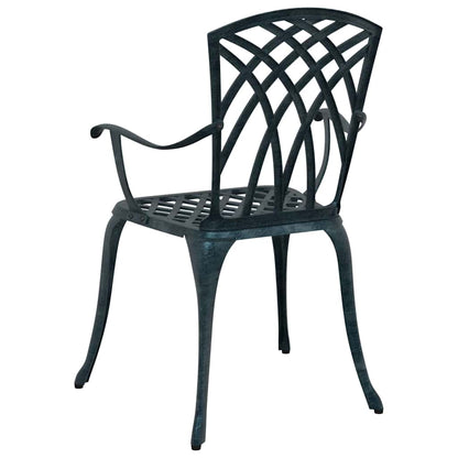 vidaXL Gartenstuhl 2 pcs Grün 53 x 51 x 88,5 cm Aluminium