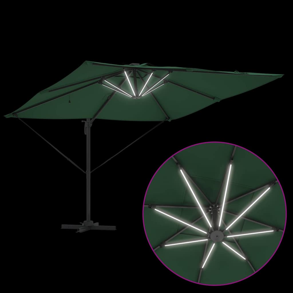 vidaXL Sonnenschirm Grün 286 x 284 x 270 cm Aluminium und Polyester