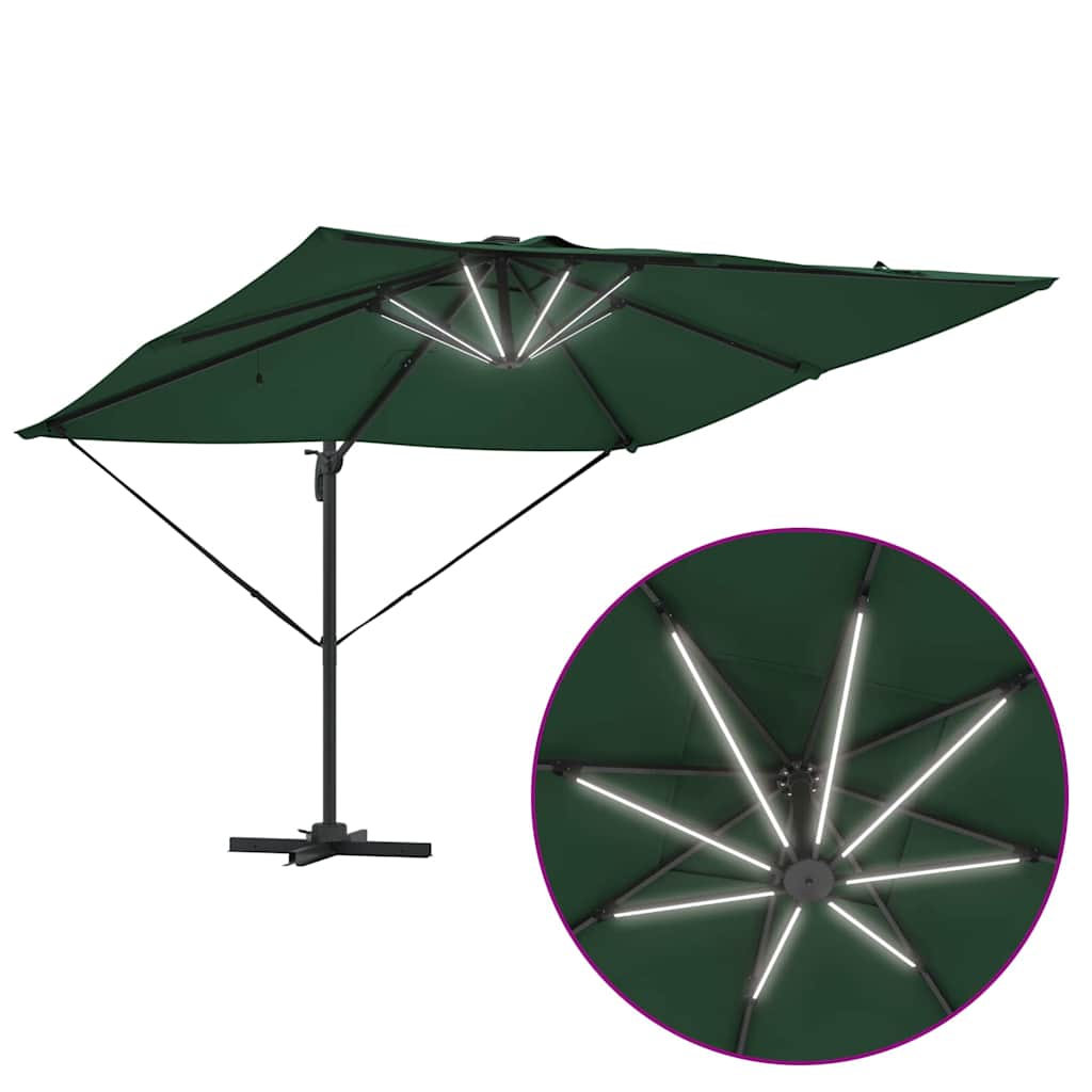 vidaXL Sonnenschirm Grün 286 x 284 x 270 cm Aluminium und Polyester