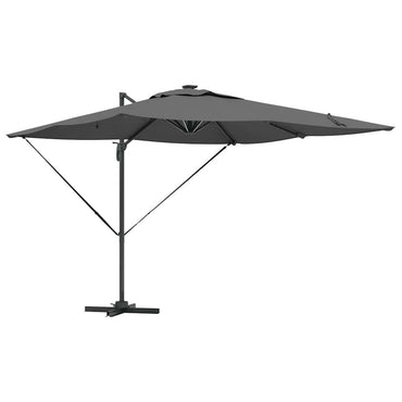 vidaXL Sonnenschirm mit LED-Lichtleisten Anthrazit 286 x 284 x 270 cm