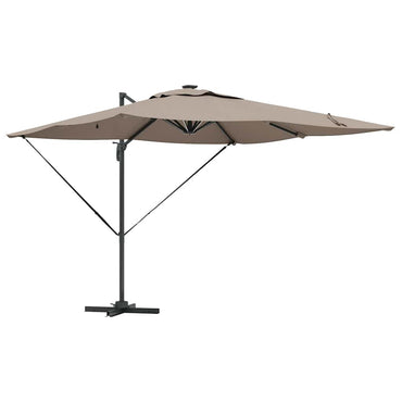 vidaXL Sonnenschirm Taupe 286 x 284 x 270 cm Aluminium und Polyester