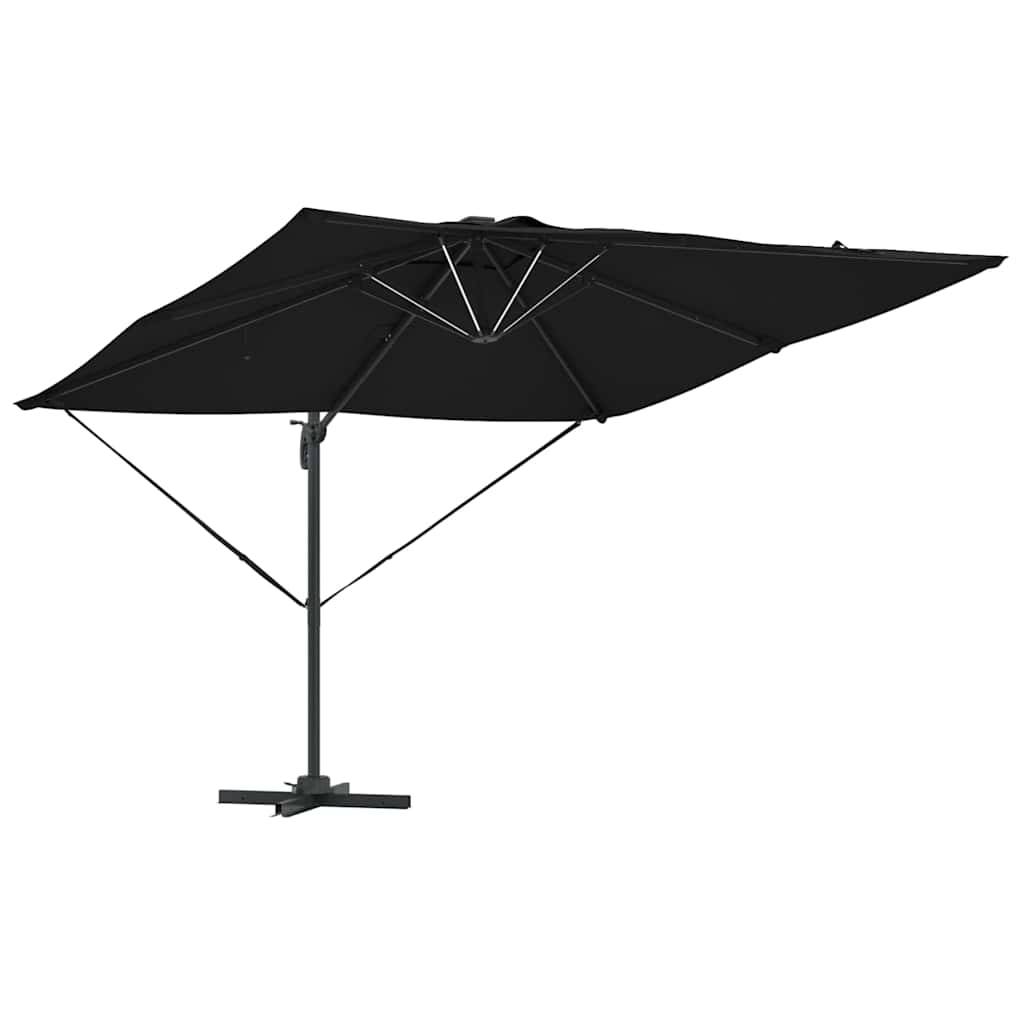 vidaXL Sonnenschirm Schwarz 286 x 284 x 270 cm Aluminium und Polyester
