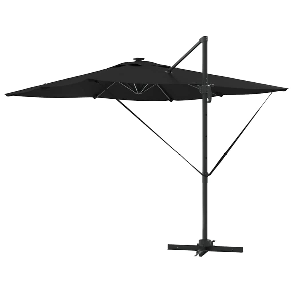 vidaXL Sonnenschirm Schwarz 286 x 284 x 270 cm Aluminium und Polyester