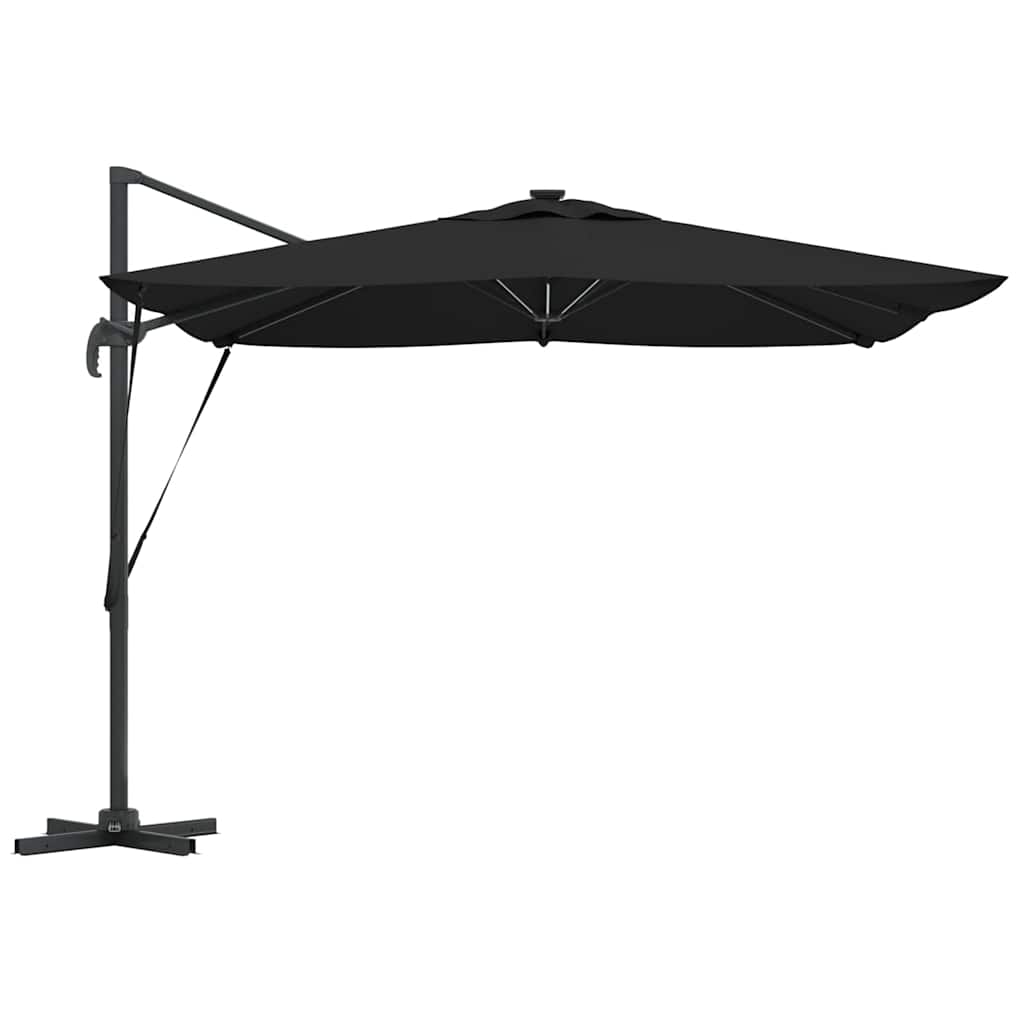 vidaXL Sonnenschirm Schwarz 286 x 284 x 270 cm Aluminium und Polyester