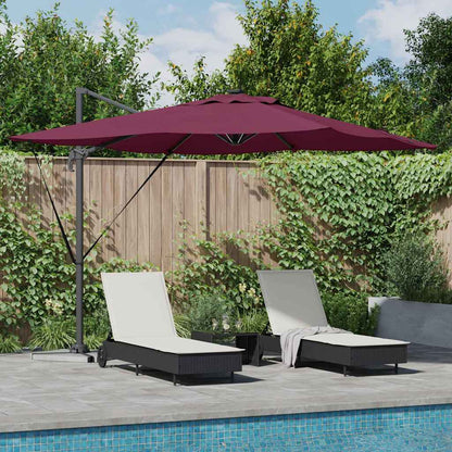 vidaXL Sonnenschirm Bordeauxrot 286 x 284 x 270 cm