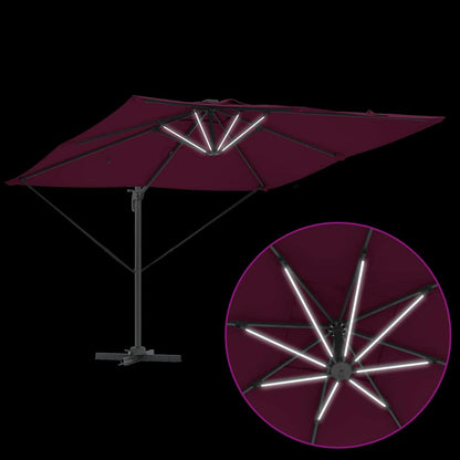 vidaXL Sonnenschirm Bordeauxrot 286 x 284 x 270 cm