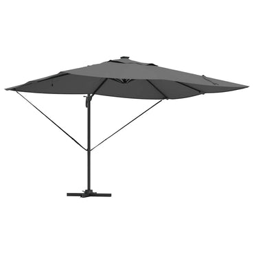 vidaXL Sonnenschirm mit LED-Lichtleisten Anthrazit 352 x 251 x 265 cm
