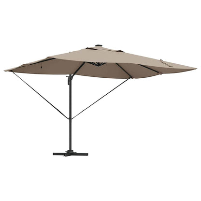vidaXL Sonnenschirm Taupe 352 x 251 x 265 cm Polyester und Aluminium