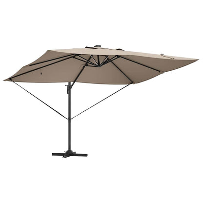 vidaXL Sonnenschirm Taupe 352 x 251 x 265 cm Polyester und Aluminium