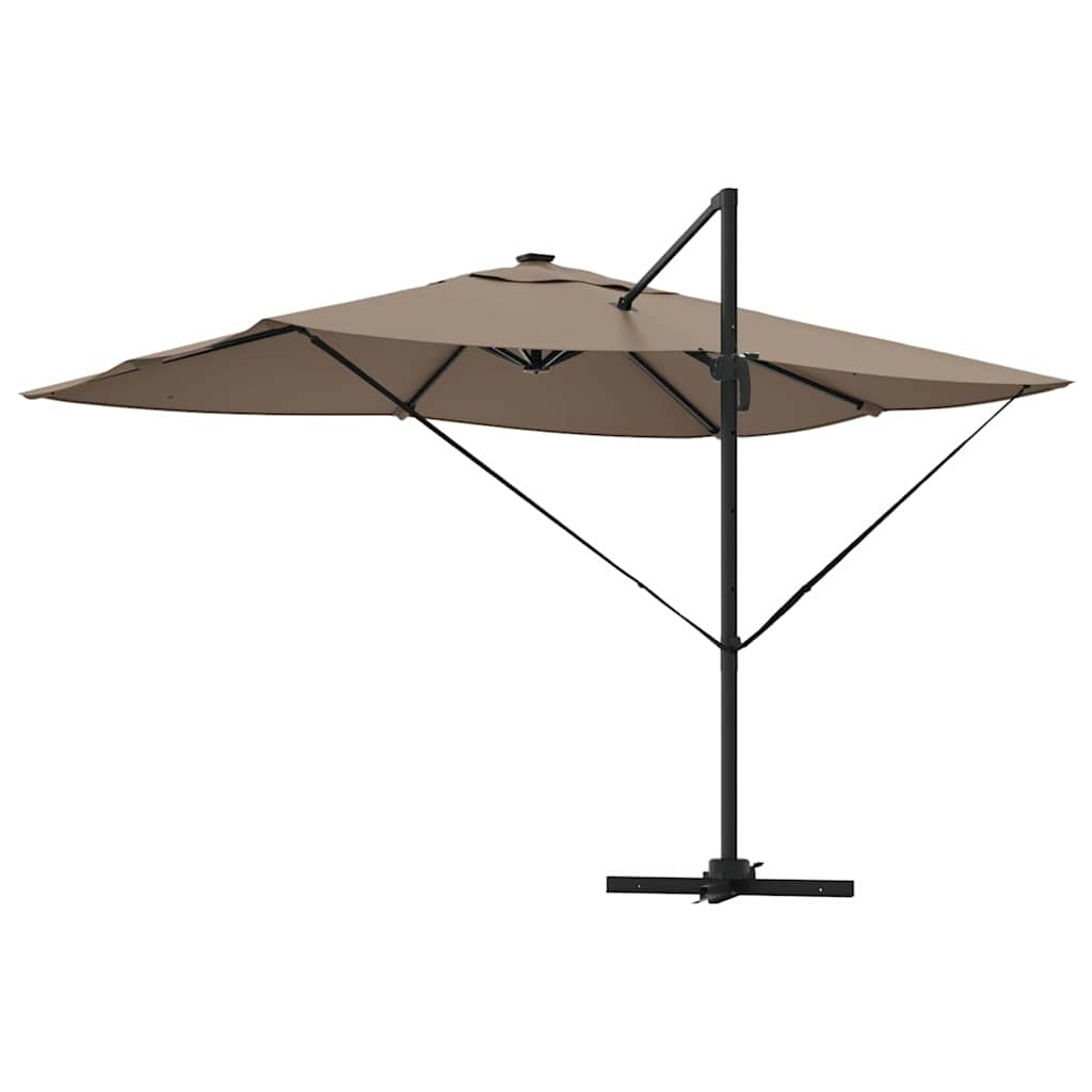 vidaXL Sonnenschirm Taupe 352 x 251 x 265 cm Polyester und Aluminium