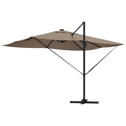 vidaXL Sonnenschirm Taupe 352 x 251 x 265 cm Polyester und Aluminium