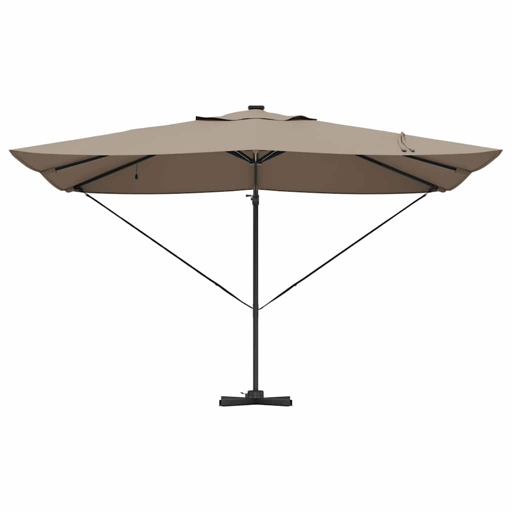 vidaXL Sonnenschirm Taupe 352 x 251 x 265 cm Polyester und Aluminium