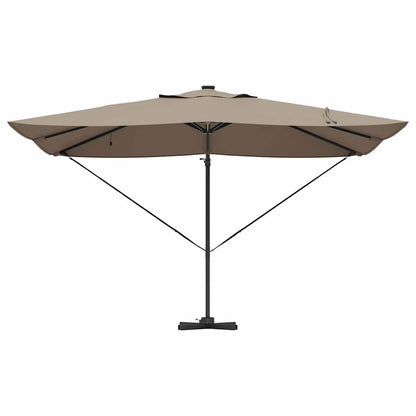 vidaXL Sonnenschirm Taupe 352 x 251 x 265 cm Polyester und Aluminium
