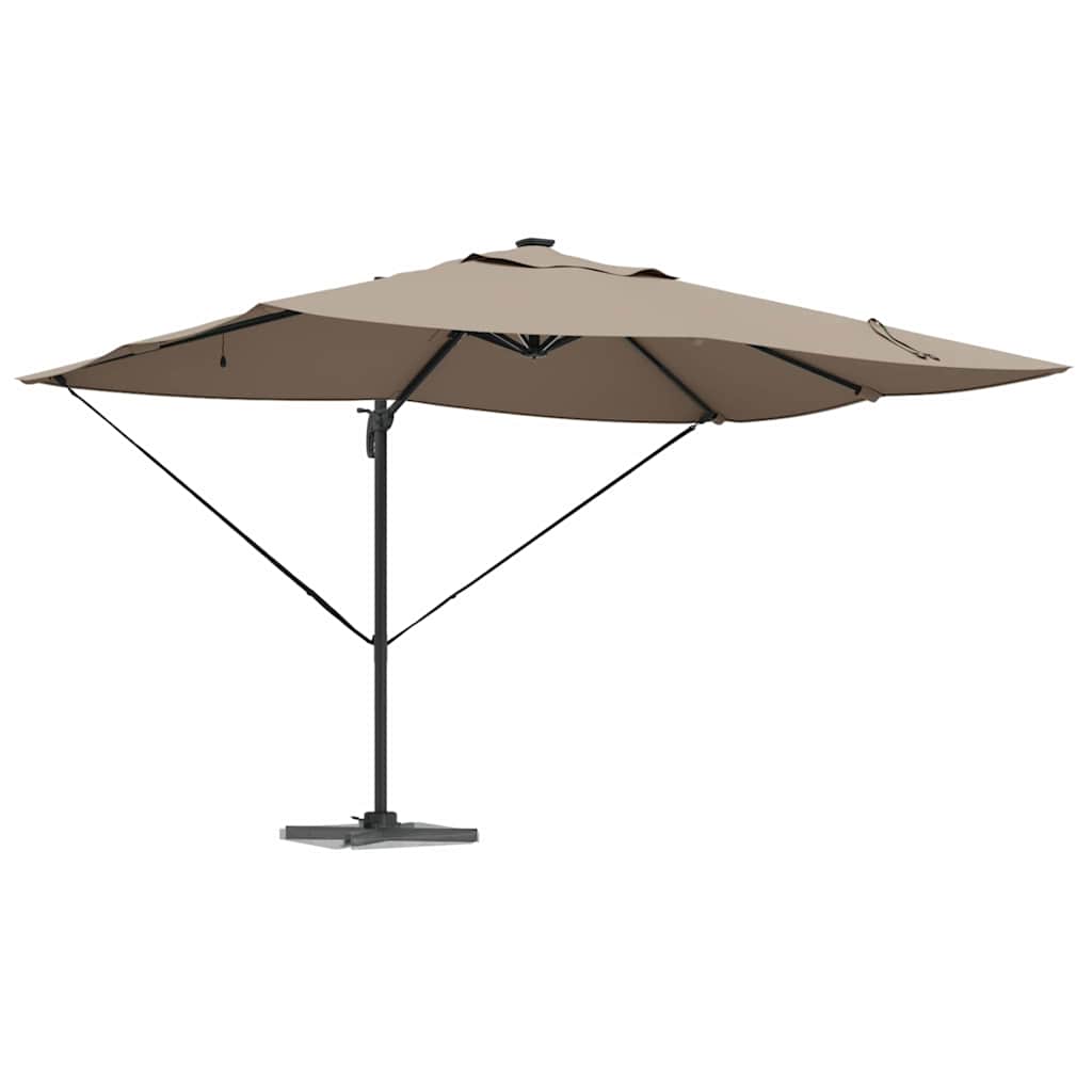 vidaXL Sonnenschirm Taupe 352 x 251 x 265 cm Polyester und Aluminium