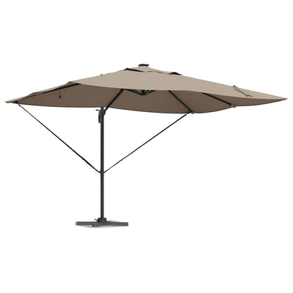 vidaXL Sonnenschirm Taupe 352 x 251 x 265 cm Polyester und Aluminium