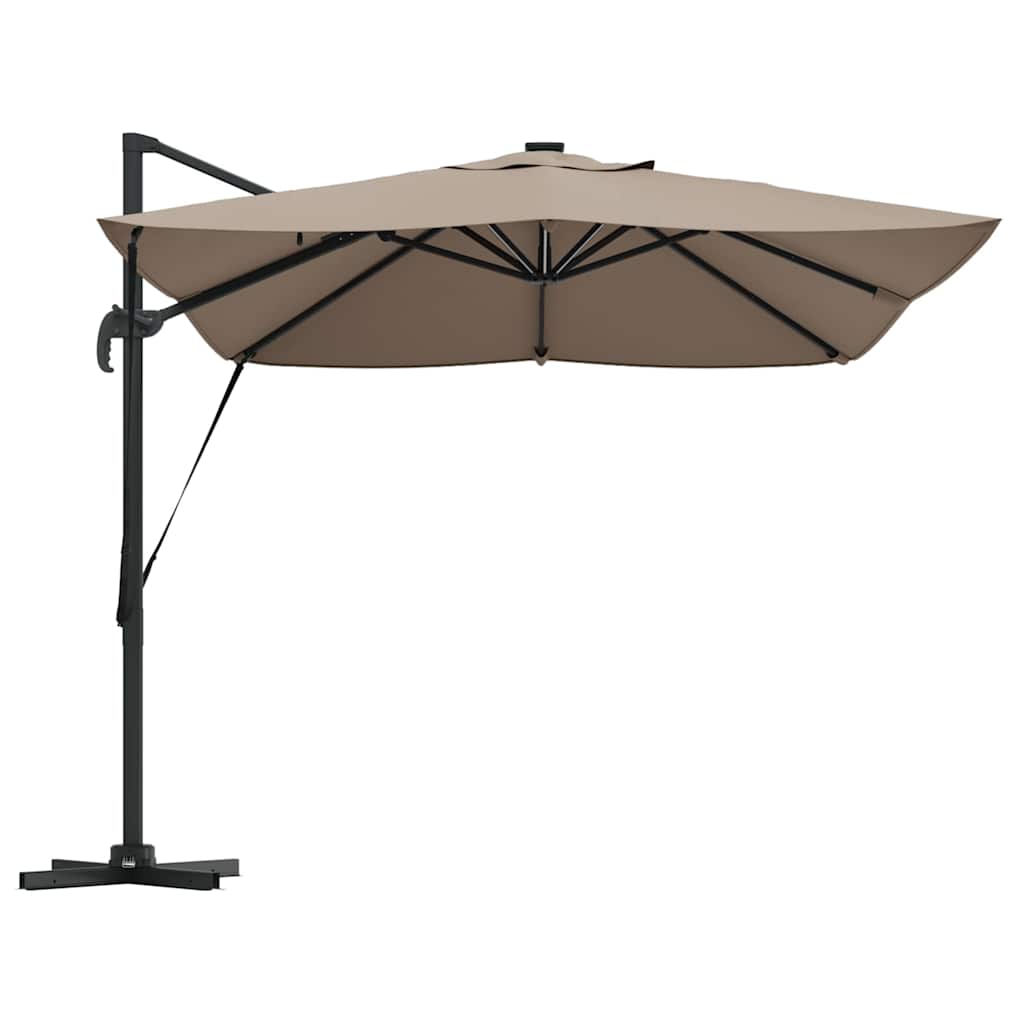 vidaXL Sonnenschirm Taupe 352 x 251 x 265 cm Polyester und Aluminium