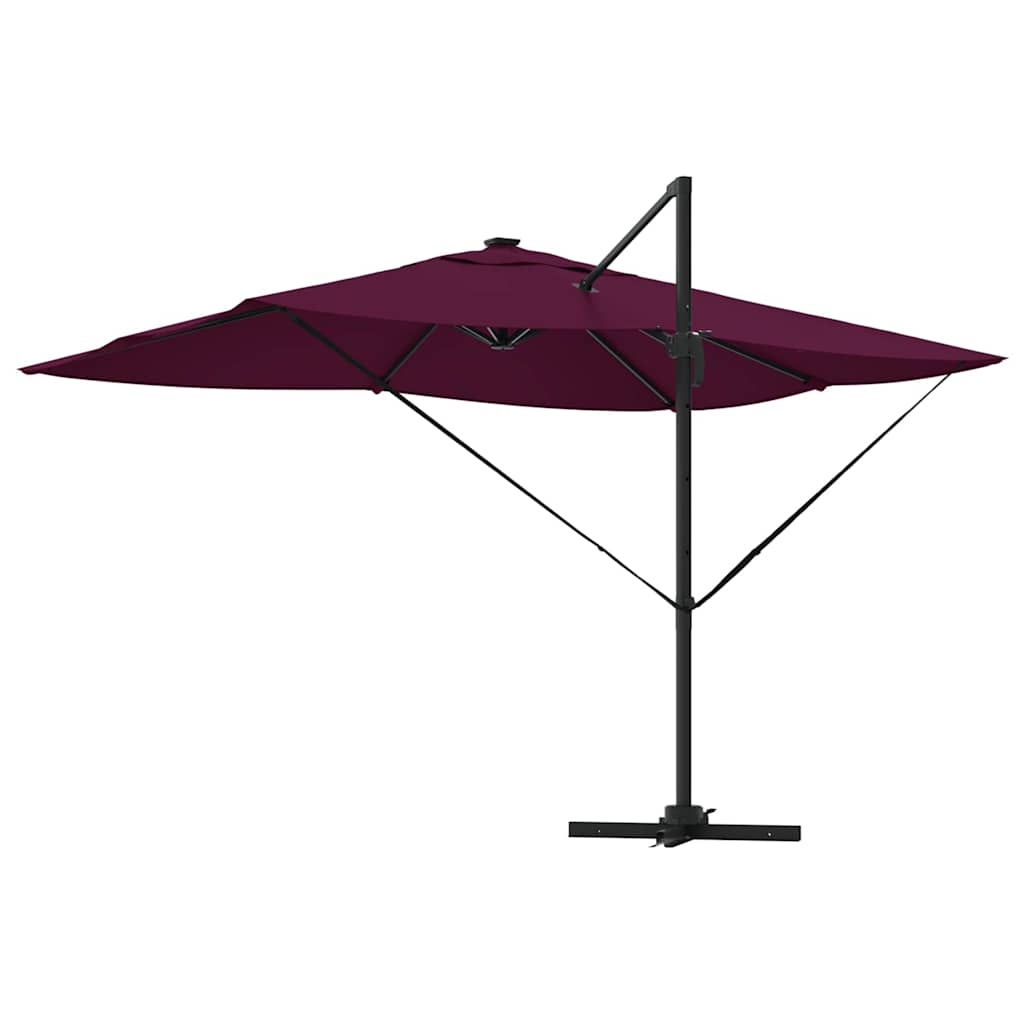 vidaXL Sonnenschirm mit Schloss Bordeauxrot 352 x 251 x 265 cm