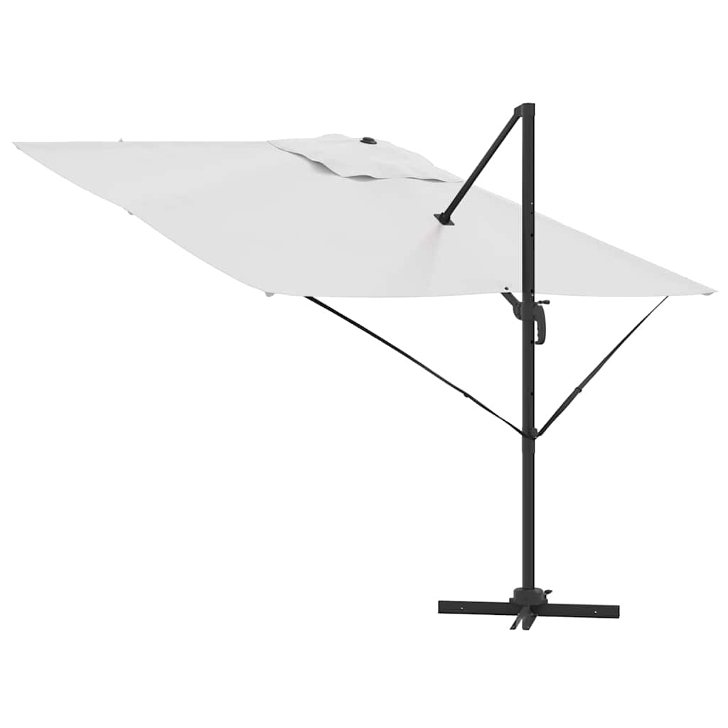 vidaXL Roma Parasol Beige 286 x 284 x 265 cm Aluminium und Polyester