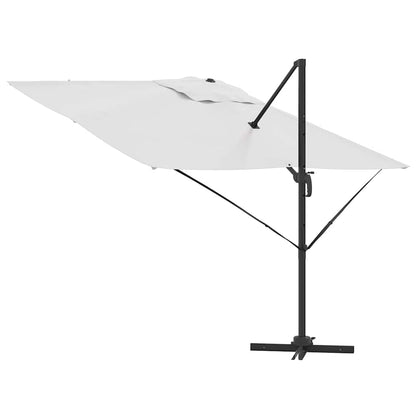 vidaXL Roma Parasol Beige 286 x 284 x 265 cm Aluminium und Polyester