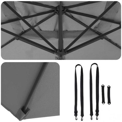 vidaXL Roma Parasol Anthrazit 286 x 284 x 265 cm
