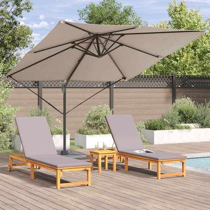 vidaXL Roma Parasol Taupe 286 x 284 x 265 cm Aluminium und Polyester