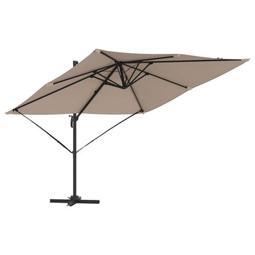 vidaXL Roma Parasol Taupe 286 x 284 x 265 cm Aluminium und Polyester
