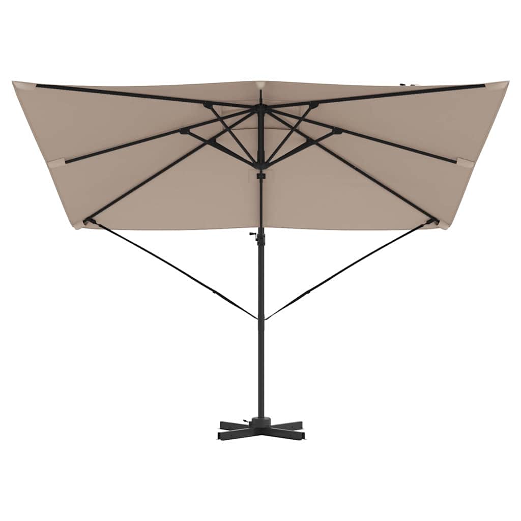 vidaXL Roma Parasol Taupe 286 x 284 x 265 cm Aluminium und Polyester