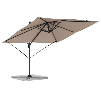 vidaXL Roma Parasol Taupe 286 x 284 x 265 cm Aluminium und Polyester