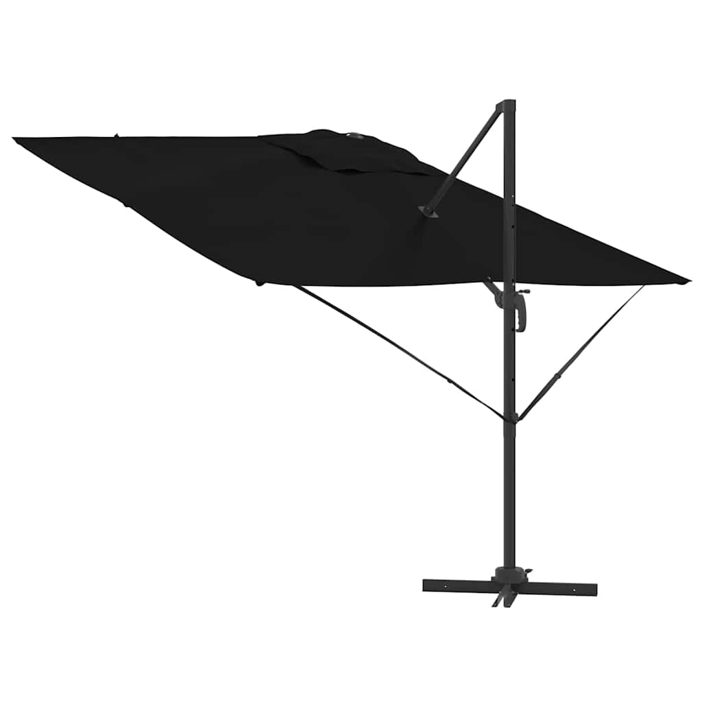 Roma Parasol Schwarz 286 x 284 x 265 cm Aluminium und Polyester
