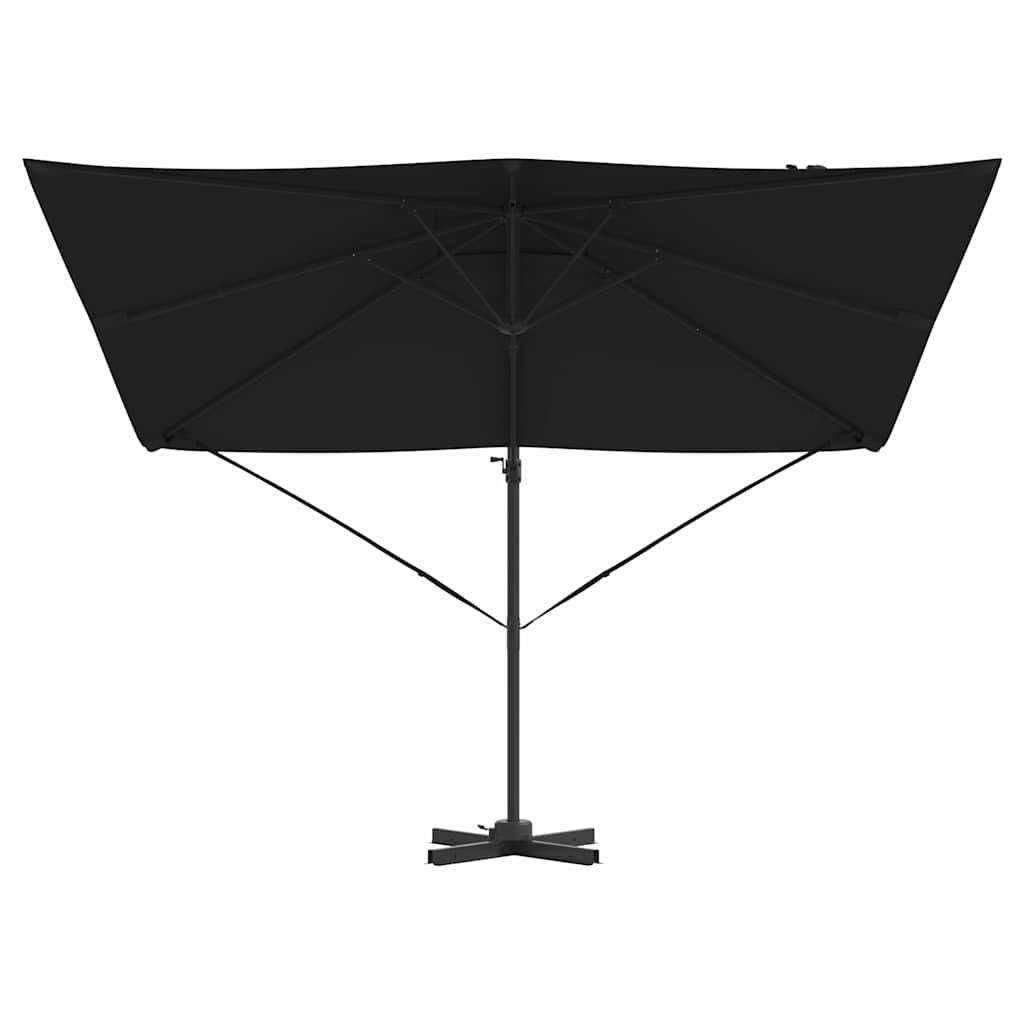 Roma Parasol Schwarz 286 x 284 x 265 cm Aluminium und Polyester