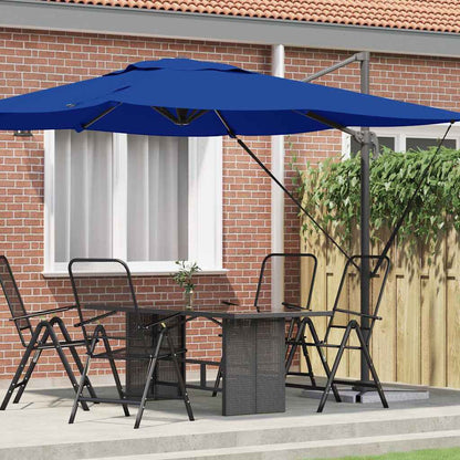 Roma Parasol Blau 286 x 284 x 265 cm Aluminium und Polyester