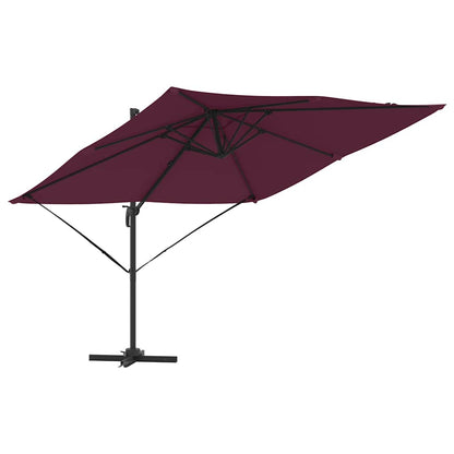 Roma Parasol Rot 286 x 284 x 265 cm Aluminium und Polyester