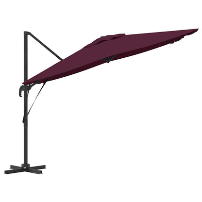 Roma Parasol Rot 286 x 284 x 265 cm Aluminium und Polyester
