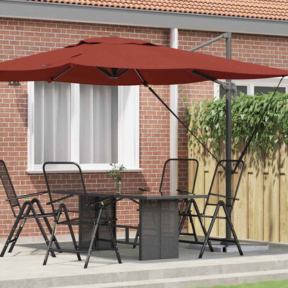 Roma Parasol Rot 286 x 284 x 265 cm Aluminium und Polyester
