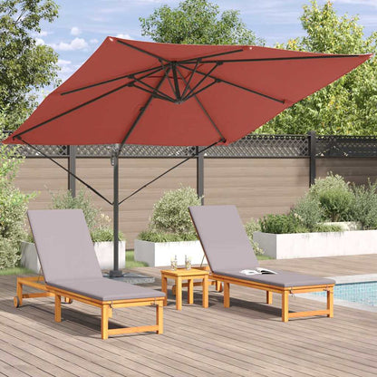 Roma Parasol Rot 286 x 284 x 265 cm Aluminium und Polyester