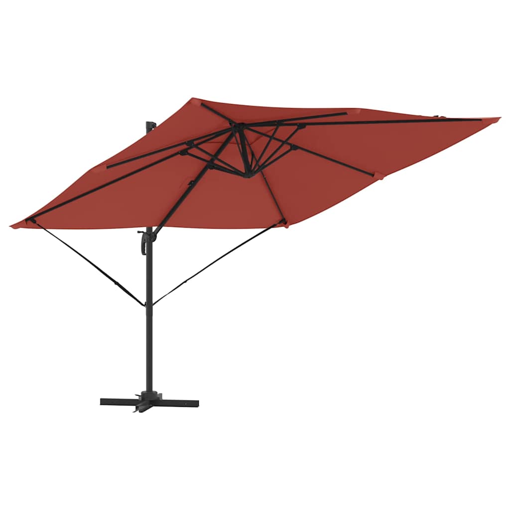 Roma Parasol Rot 286 x 284 x 265 cm Aluminium und Polyester