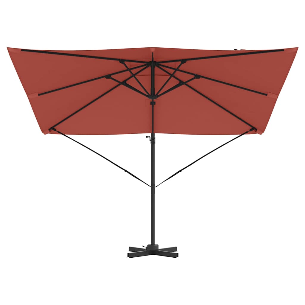 Roma Parasol Rot 286 x 284 x 265 cm Aluminium und Polyester