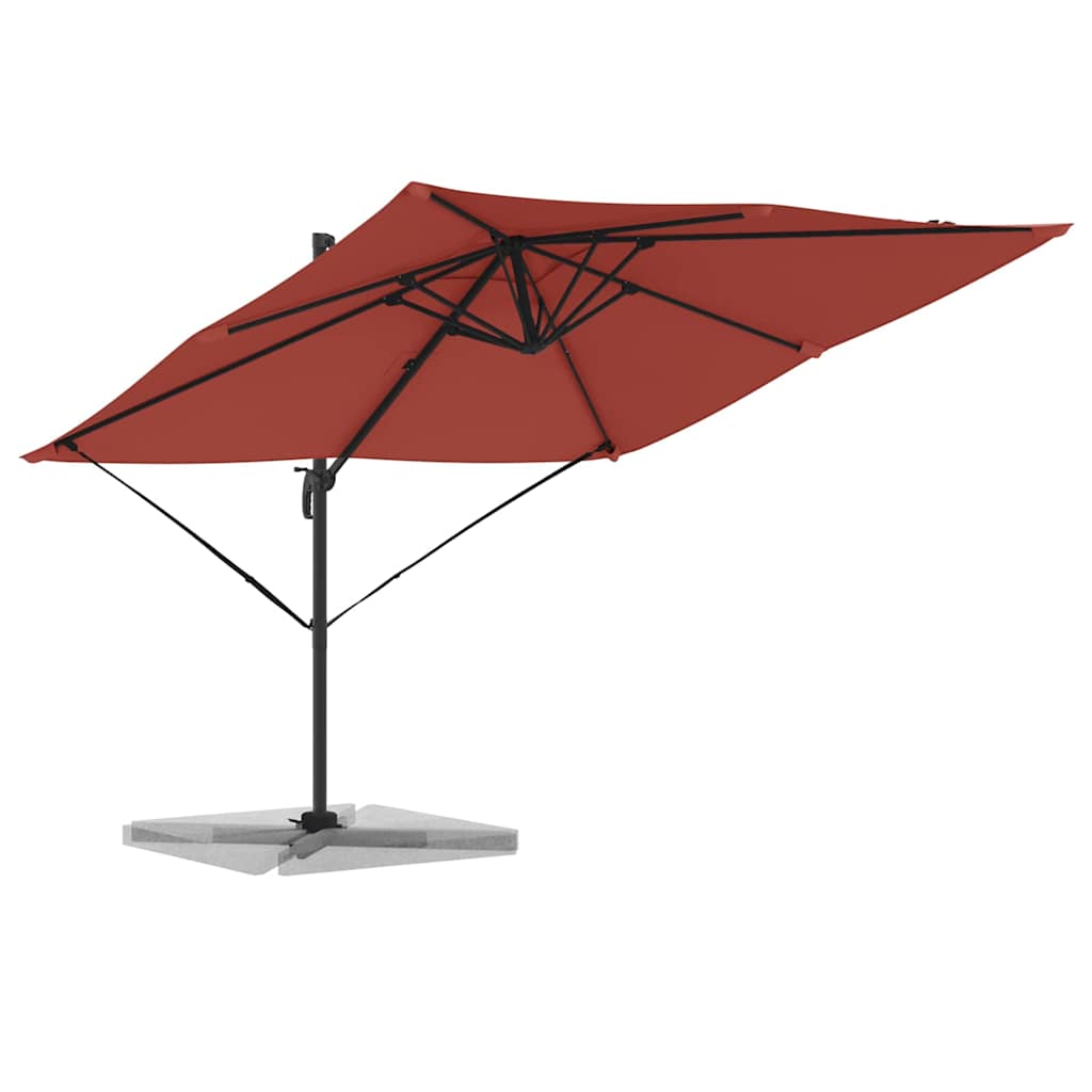 Roma Parasol Rot 286 x 284 x 265 cm Aluminium und Polyester