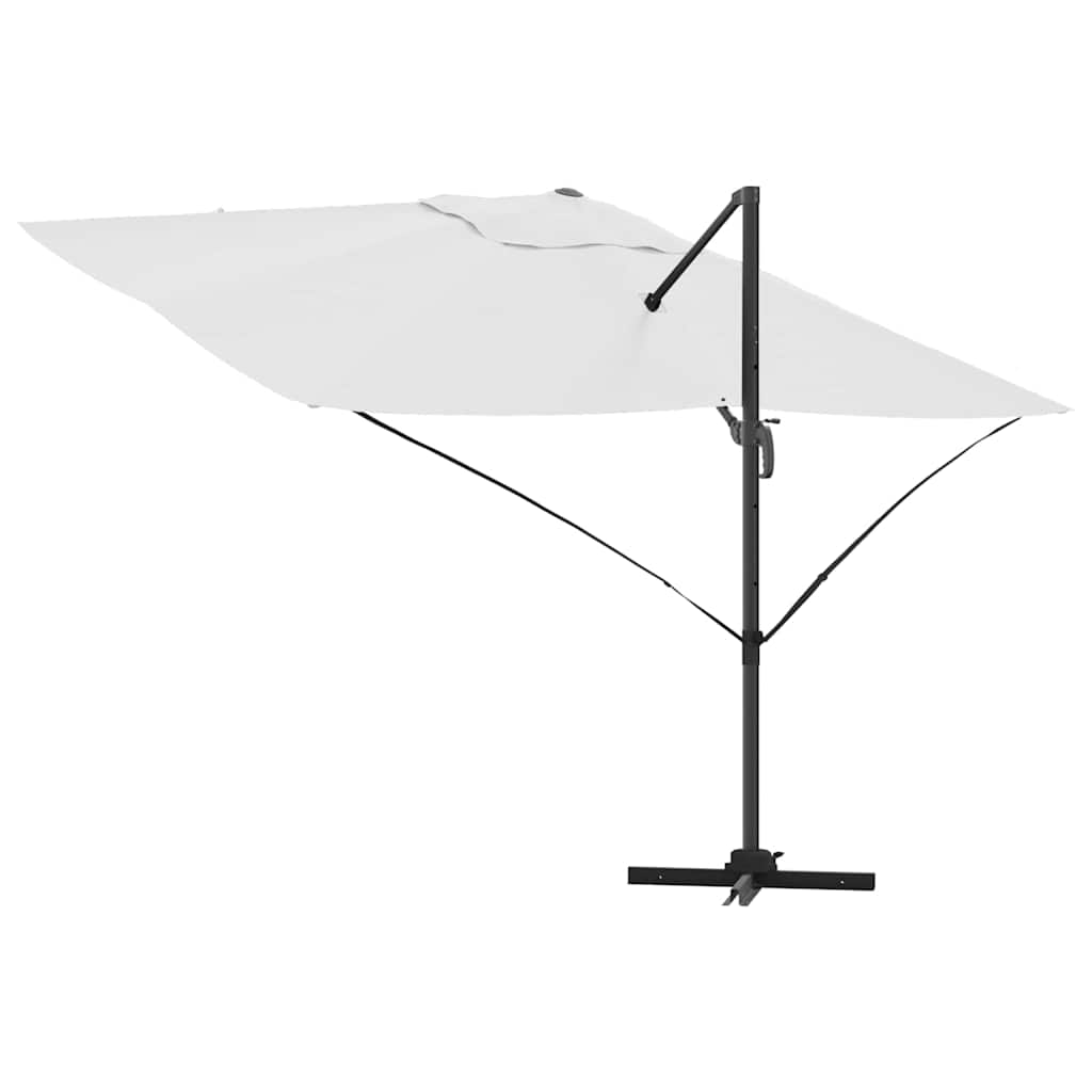 vidaXL Sonnenschirm Sand 351 x 250 x 260 cm Polyester und Aluminium