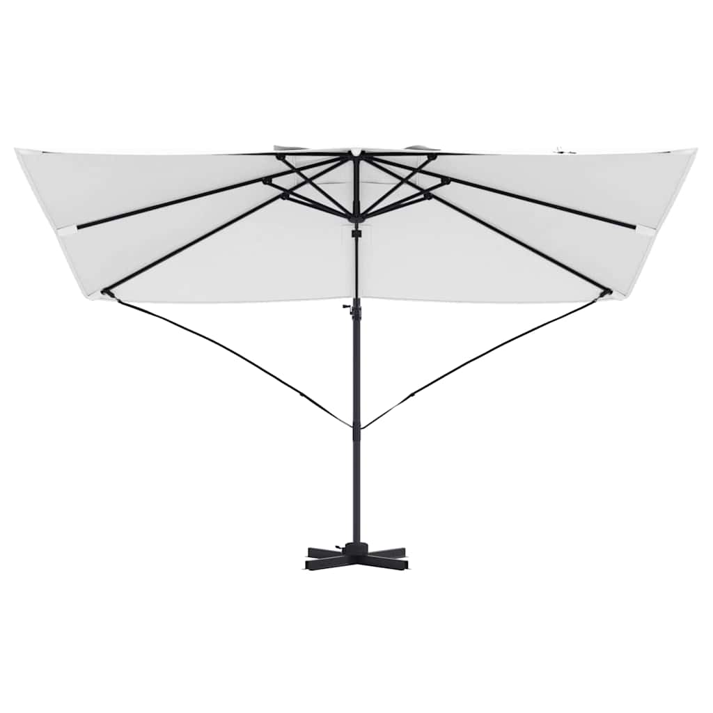 vidaXL Sonnenschirm Sand 351 x 250 x 260 cm Polyester und Aluminium